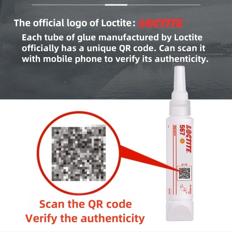 100% الأصلي لوكتايت 577 565 567 موضوع مانع التسرب الأنابيب ختم الغراء اللاهوائية الغراء لاصق معدني
