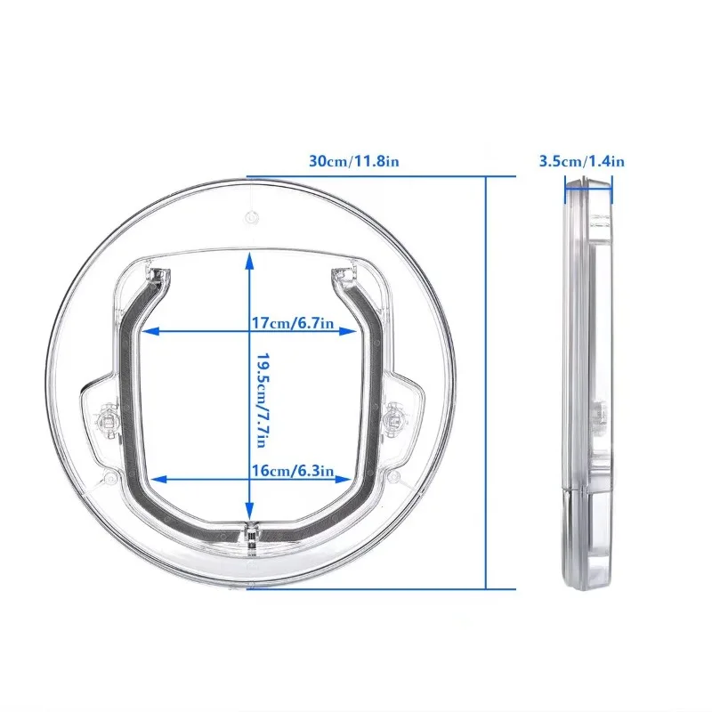 4 Way Lockable Cat Flap Door Small Pet Access Door for Cats Puppies Mini Dogs Indoor Outdoor Pet Gate Access Hole