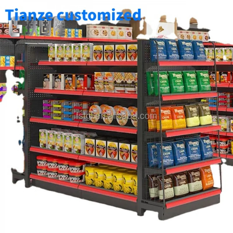 

(Customized) Hot sale convenience store shelf retail display stand racks gondola shelving