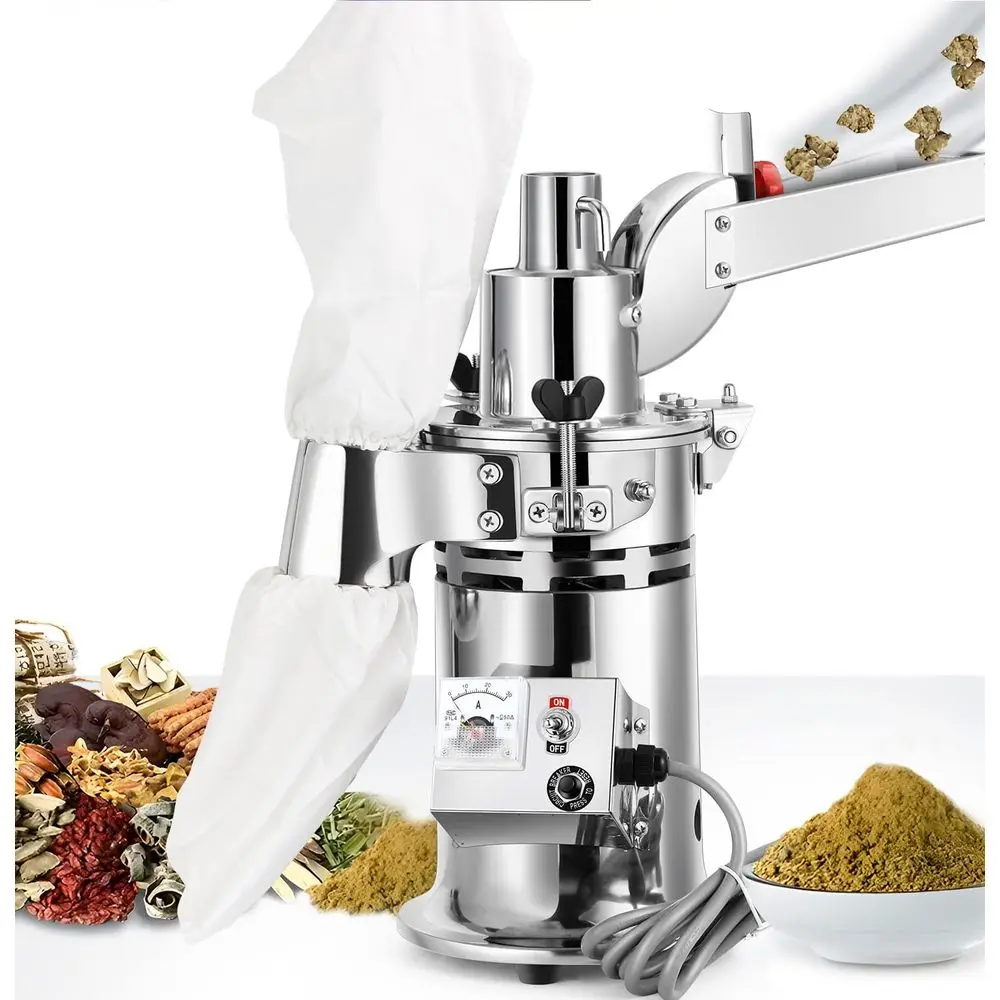 

Hammer Mill Grinder Electric 1200W Continuous Herb Grinder, acity 6.6-33 Lbs/H, with 6 Sieve Meshes, Commercial Grinding hine or