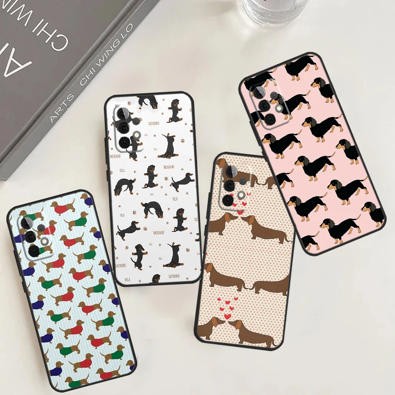 Dachshund Sausage Dog Funda For Samsung Galaxy A13 A23 A33 A53 A52 A32 A22 A12 A51 A71 A15 A25 A14 A34 A54 Case