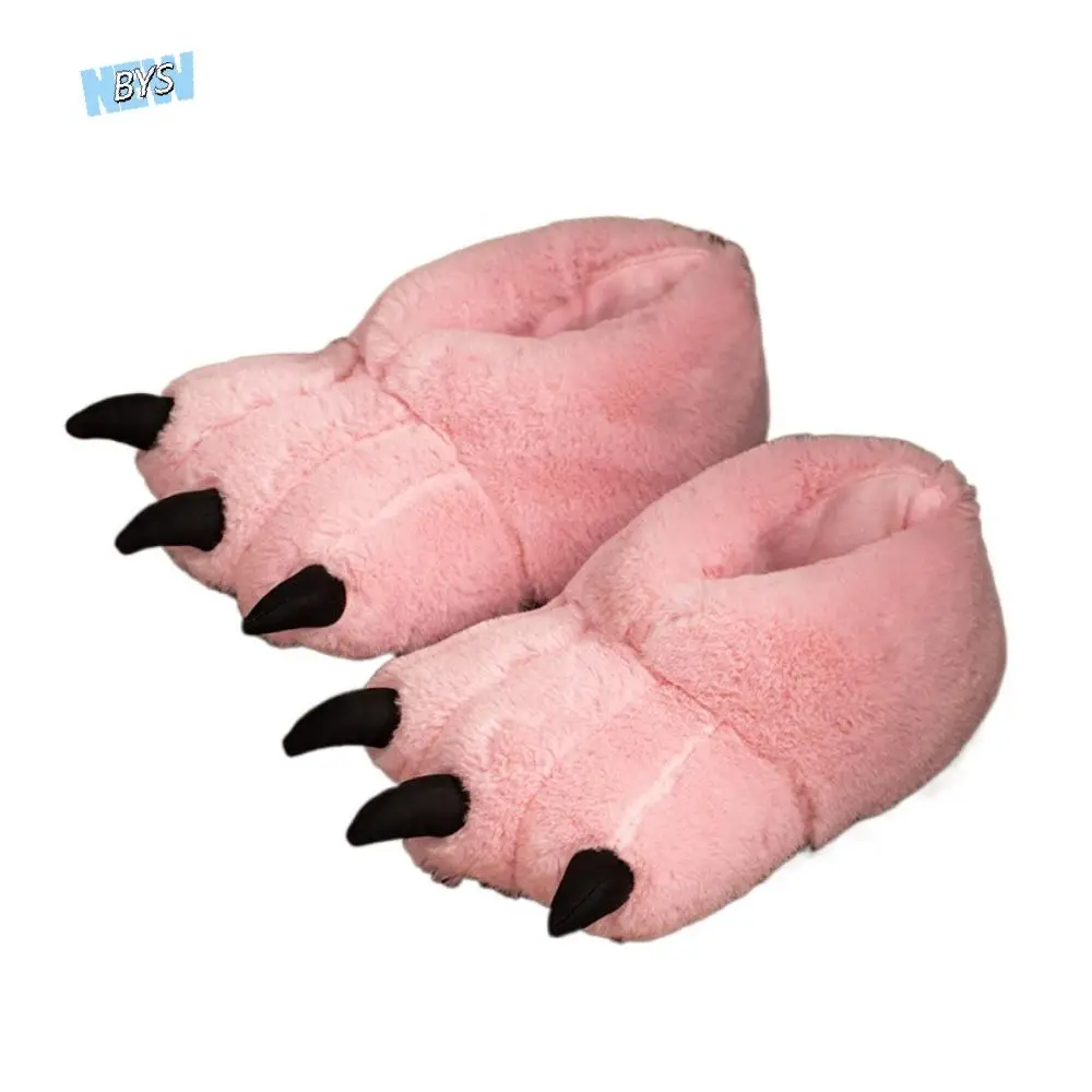 

Fashion Cartoon Winter Tiger Claw Slippers Large Exaggerate Cosplay Props Shoes Warm Furry Cosplay Boots Couple
