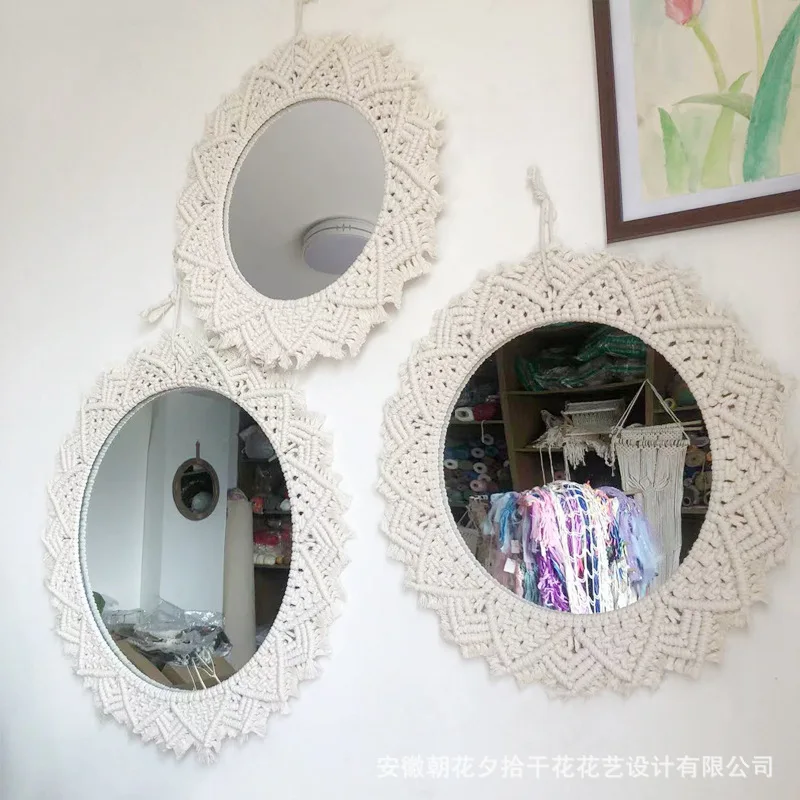 Nordic style home furnishing, famous hotel, store decoration mirror, bohemian tapestry mirror, hotel wall decoration mirror