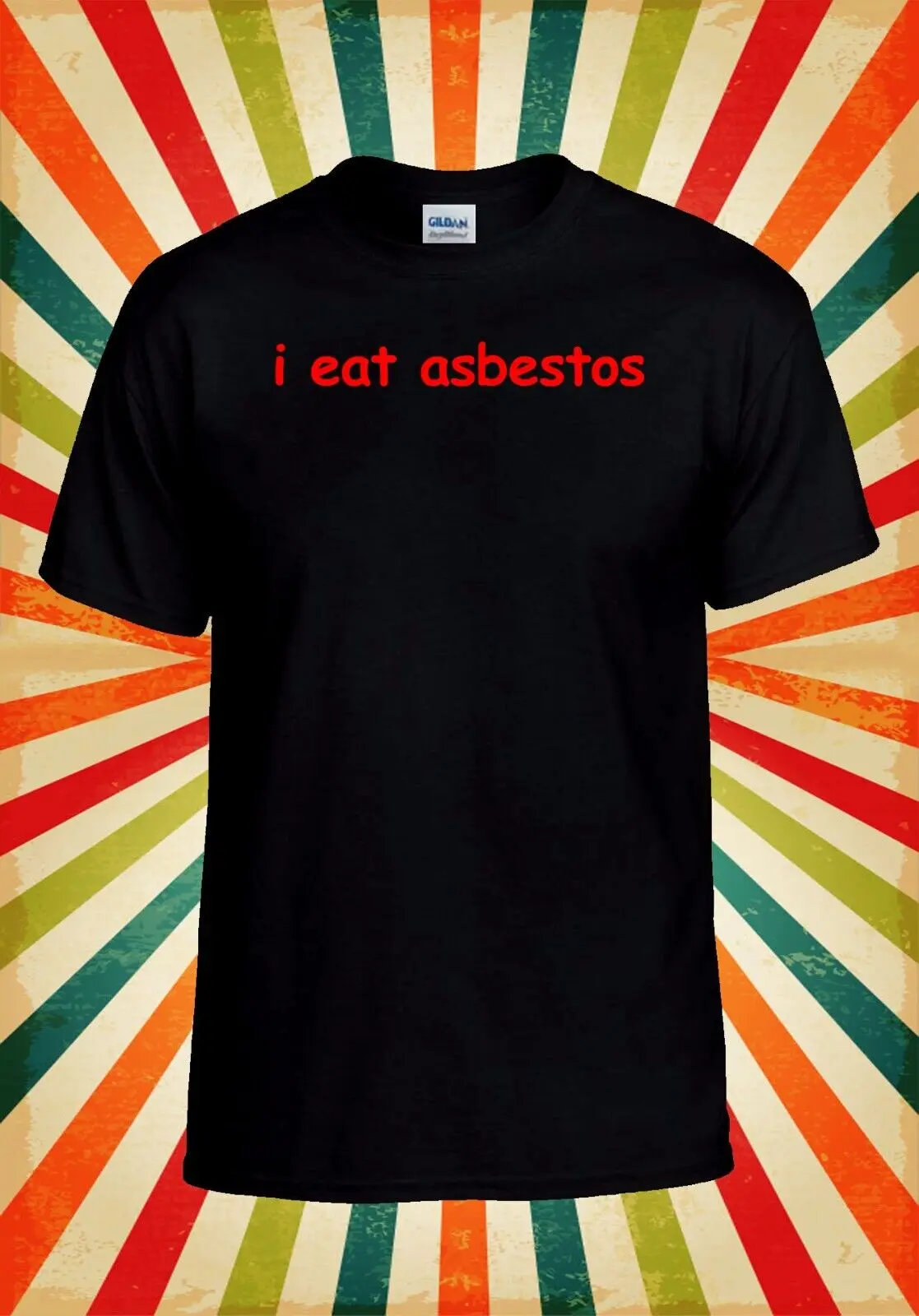 

Бейсбольная Футболка саркастическая с надписью I Eat Asbestos