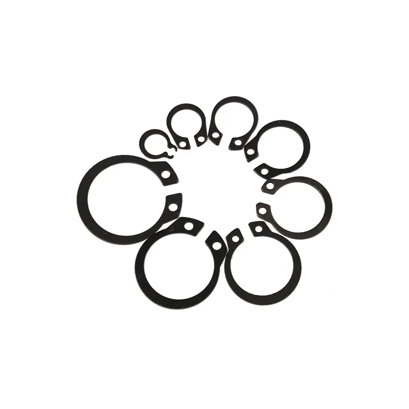 200Pcs Carbon Steel C-clip Washers Internal External Retaining Circlips Snap Retaining Ring Washers Gasket Assortment Kit M6-M20