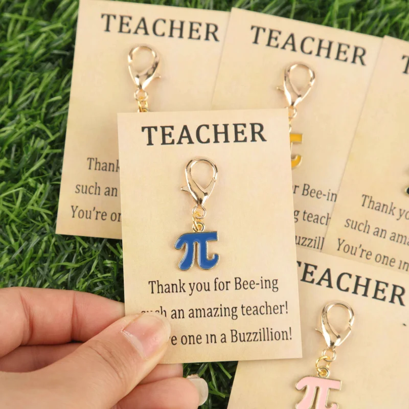 2D 5pcsExclusive for science students π Keychain set，Five-color fashion design。Compact and Portable，Suitable for those who like