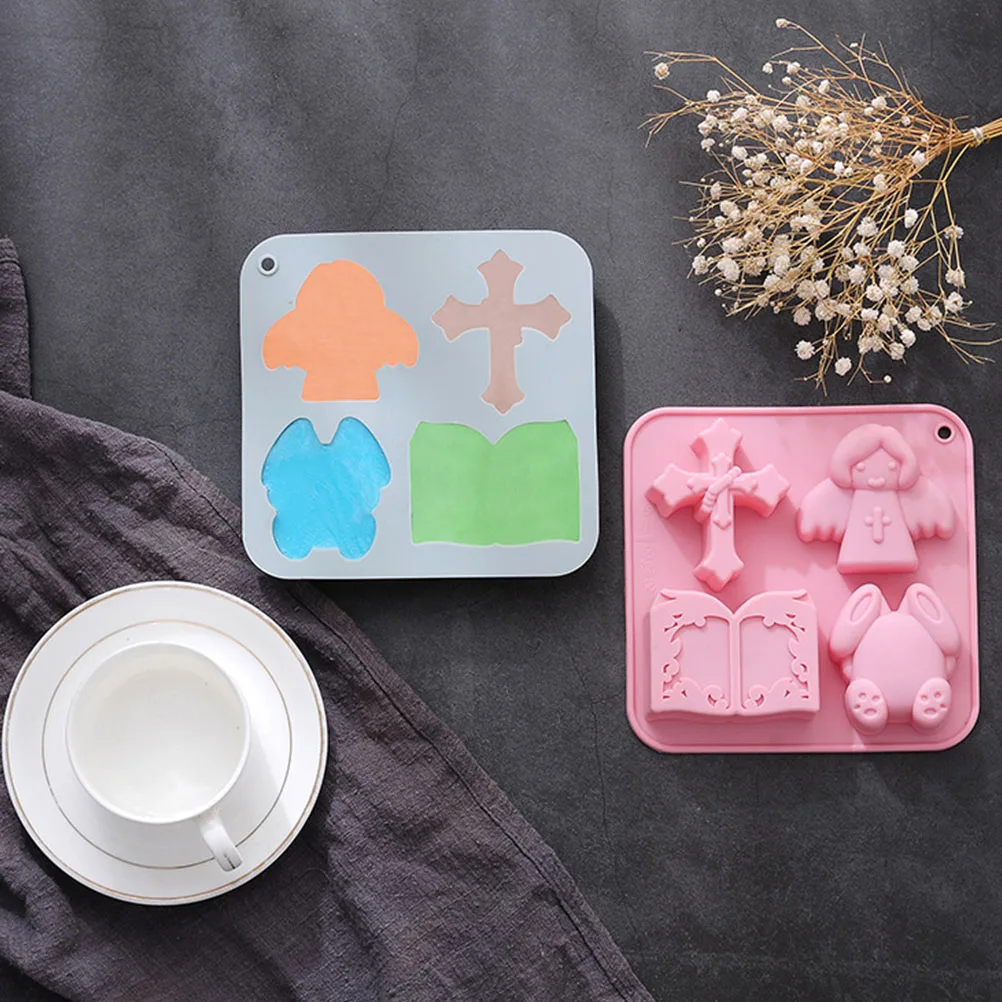 

2 Pcs Bible Rabbit Mould Silicone Mold for Cheesecakes Baking Molds Donut Silica Gel Moulds