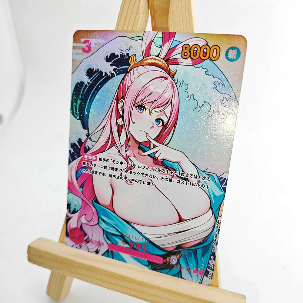 One Piece Collectible Cards Hancock Nami Robin Rebecca Yamato DIY 9PCS/SET Rainbow Glitter texture laser Anime boy holiday gifts