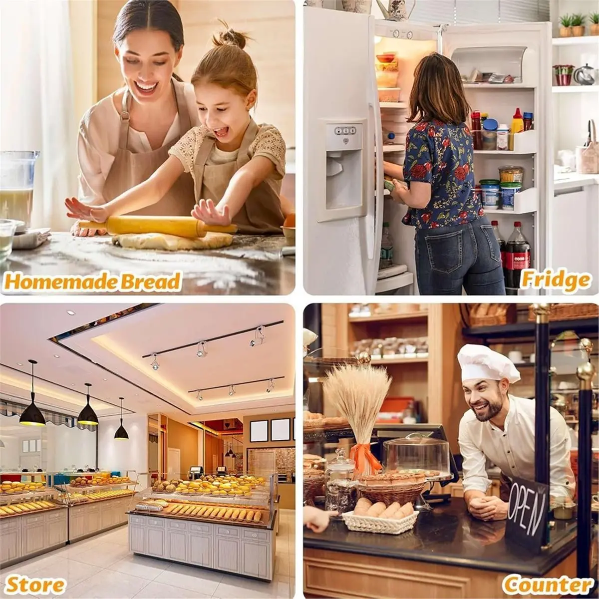 AA83 2pcs Beeswax Bread Bag, Suit for Sourdough and Homemade Sourdough, Food Storage Bag, Suit for Freeze and Preserve