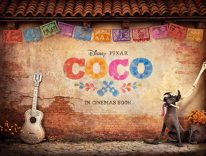 ستارة خلفية من Coco للكرنفال المكسيكي لحفلات أعياد ميلاد الأطفال خلفية صور مخصصة ستارة خلفية للزينة