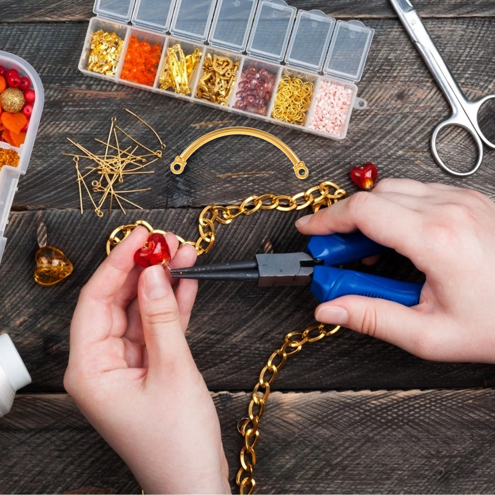 

Half Bangle Bracelet Accessories Semicircle Alloy Chunky Women's Diy Half Hoop Bracelets Jewelry Making Daily Party Wear