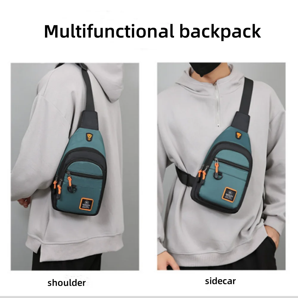 Fashion Men's Chest Bag Handbag Lightweight Oxford Fabric Crossbody Shoulder Bag Stylish Casual Men's Waist Packs Male Chest Bag image 5