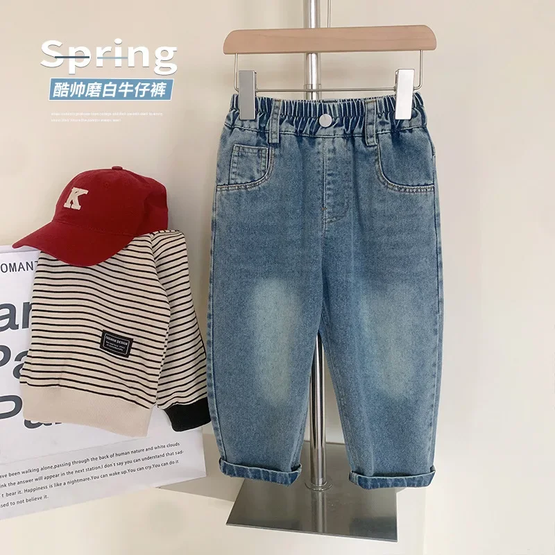 2023 frühjahr Neue kinder Hosen Kinder der Koreanischen Art Some Jeans Jungen Frühjahr und Sommer Licht Farbe Hosen