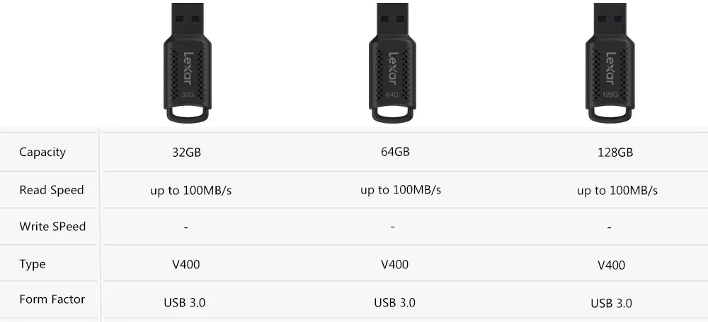 Lexar V400 64GB U Disk 128GB 3.0 USB Flash Drive Encrypted 32gb 64gb 128gb Pendrive Pen Drive for Computer Phone