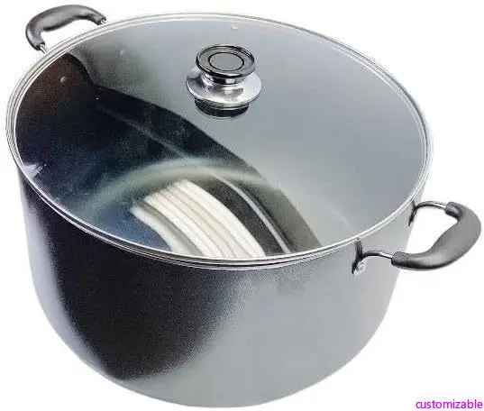 

30-Quart Non-Stick Dutch Oven with Glass Lid and Double Handles for Pasta Cooking