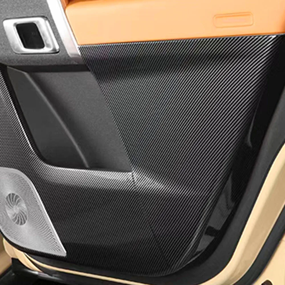 4PCS Carbon Fiber Texture Door Scuff Plate Anti-Scratch Guard For Chery iCAR V27 2026 2027