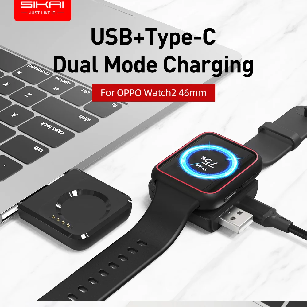 USB Charger For OPPO Watch3 Smart Watch 42mm 46mm Fast Charging Pad For Laptop Wireless Dock Station Type-C Charger Accessories