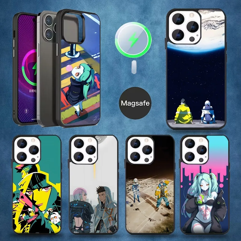 

E-Edgerunners C-Cyberpunk Phone Case For iPhone 16,15,14,13,12,11,Pro,Max,Plus,Mini,Magsafe,Magnetic Wireless Charging Case