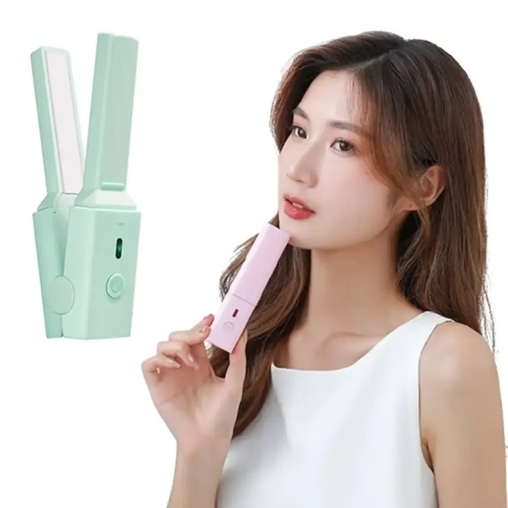

Dual-use Mini Hair Straightener USB Plug-in Dormitory Available Curling Splint Low Power Hair Curling Straightener