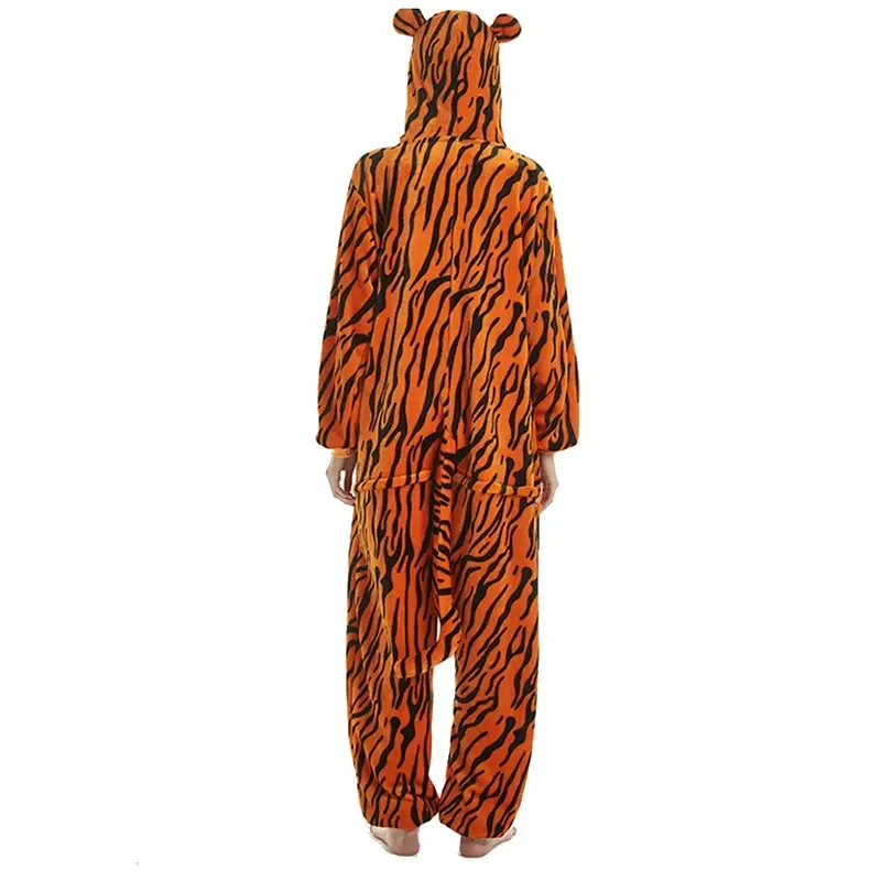 SN66 Pigiama coordinato per la famiglia Stripe Tiger Tutina Halloween Madre Bambini Abiti Kigurumis Tuta natalizia Festival Party OvW&C@