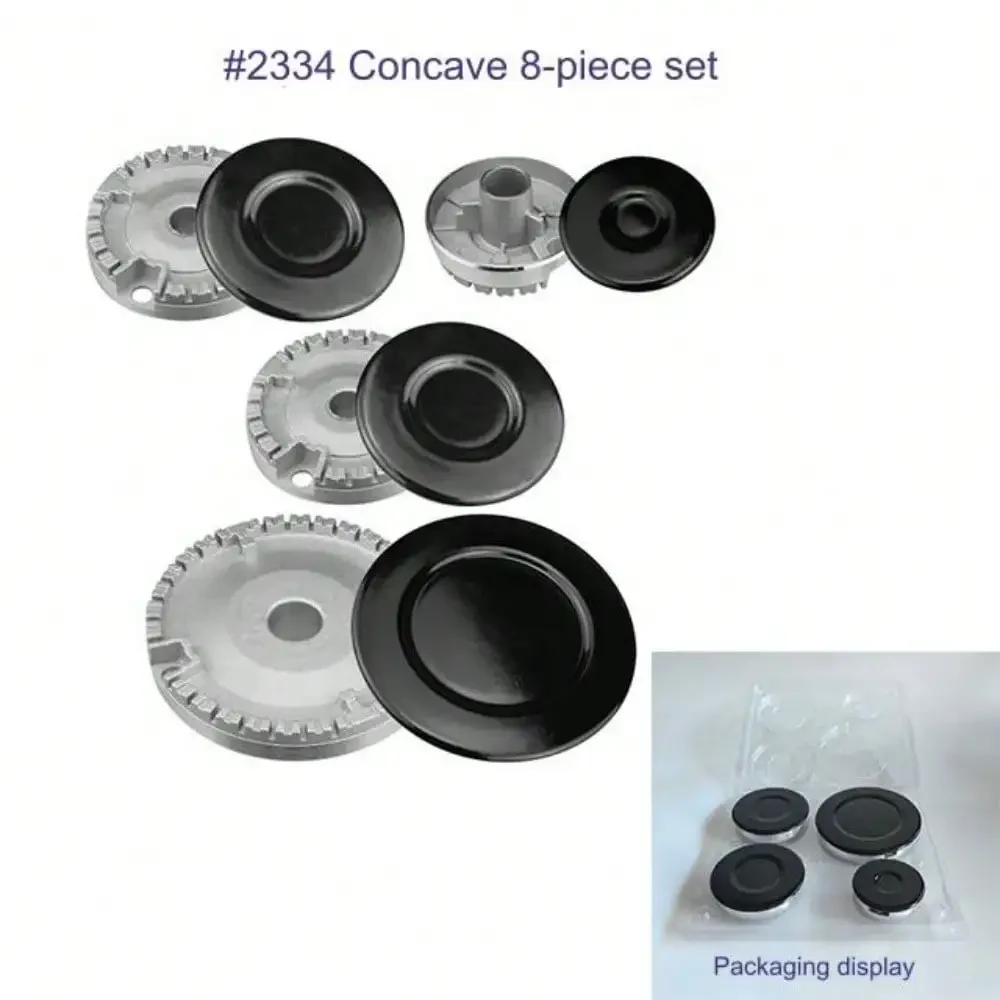 Gas Stove Burner Cap Set - Durable, High-Temperature Resistant Flame Distributors  Even Cooking 4 Flame Caps or 4 Burner Covers