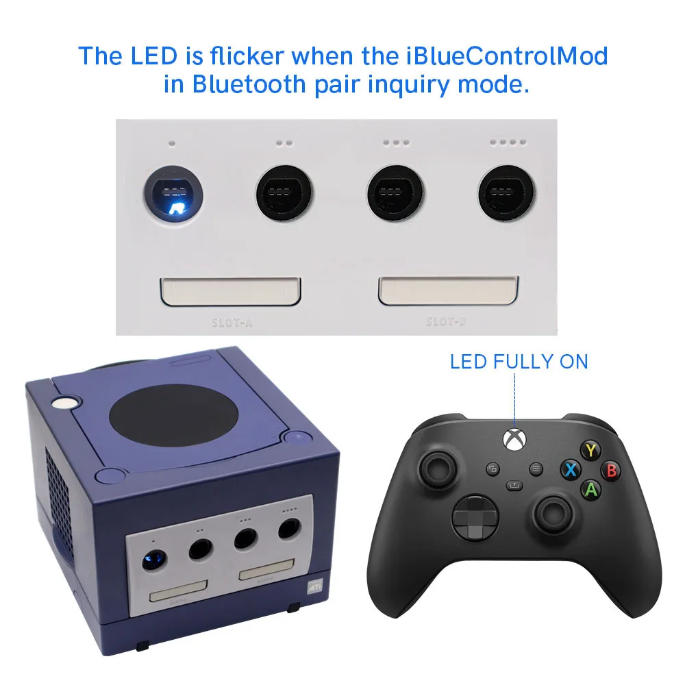 IBlueControlMod NGC controlador inalámbrico Bluetooth, adaptador interno para consola GameCube, adaptador de controlador inalámbrico para NGC