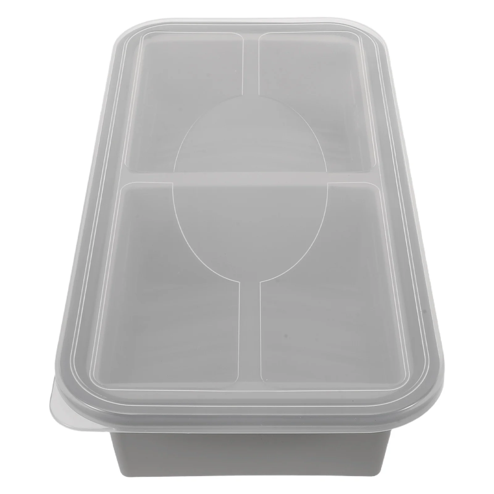 

1pcs Silicone Cake Mold 2 Compartment Rectangle Mold Non-Stick Reusable Jelly Butter Storage Tray - Microwave Oven Freezer