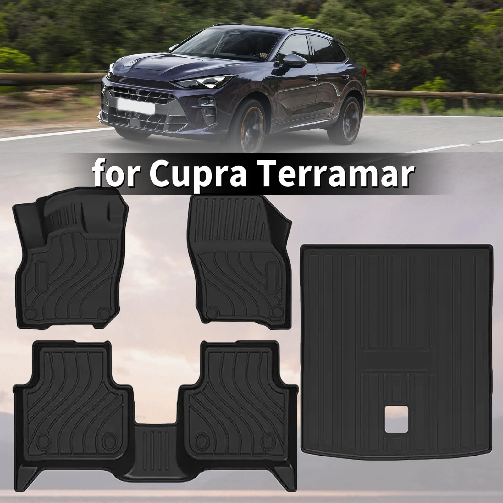 

for Cupra Terramar 2026 2025 2024 3D Maxpider Style TPE Floor Mats Full Coverage Heavy Duty All Weather Accessories