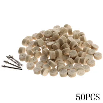 50Pcs 13mm lana feltro lucidatura lucidatura mola abrasiva tampone abrasivo 2 pezzi 3.2mm gambo per utensili rotanti Dremel