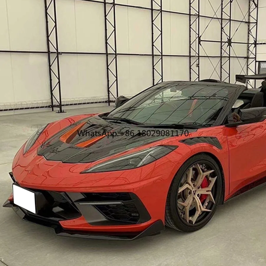 C8 Kohlefaser-Bodykit für Chevrolet Corvette c8 Vorder lippe Seitens chürze Heck diffusor Heckspoiler Karosserie-Kits