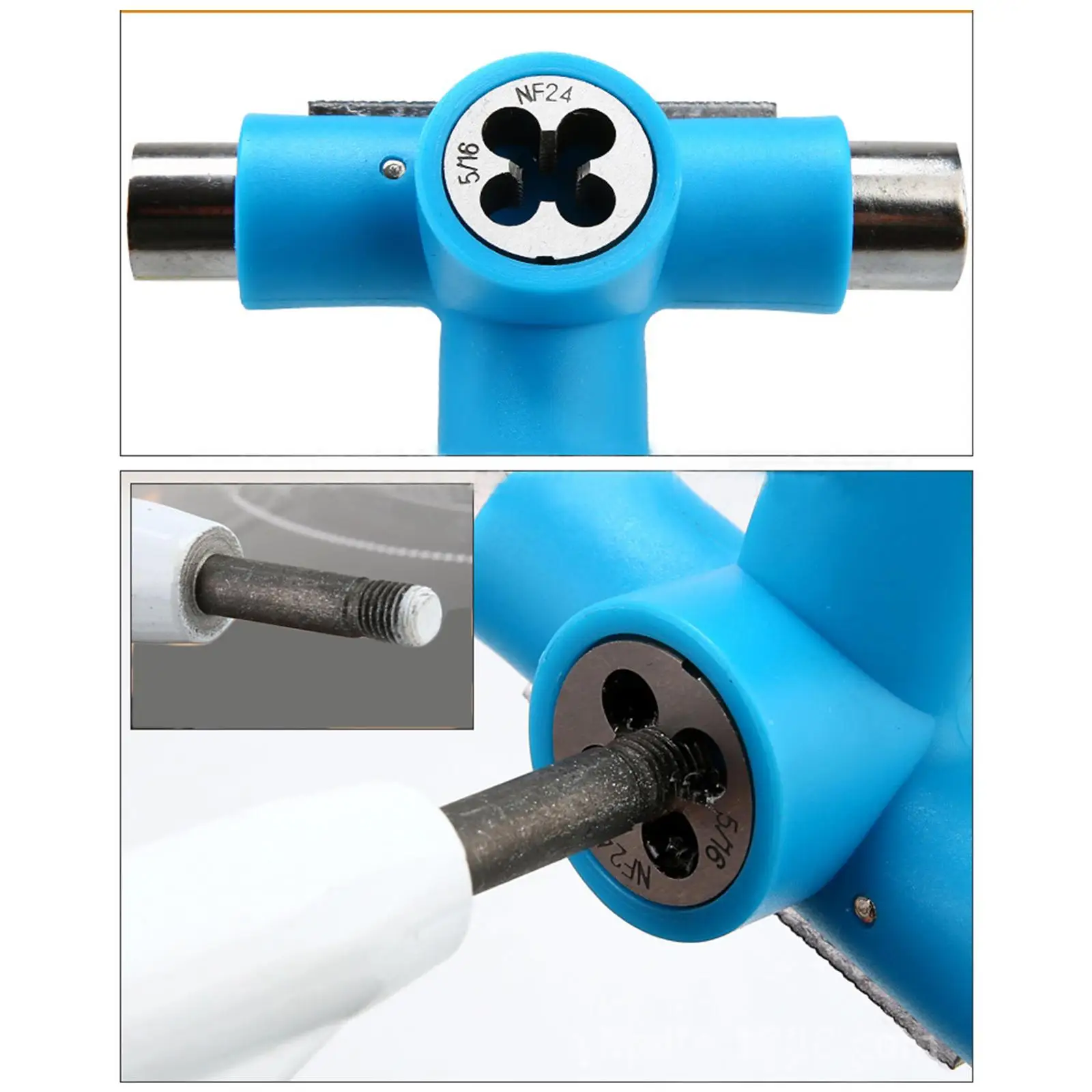 Kit Completo de Herramientas para Patinetas, Llave en T de Acero Inoxidable para Configuración de Skateboard, Longboard, Cruiser, Mini Board y Griptape