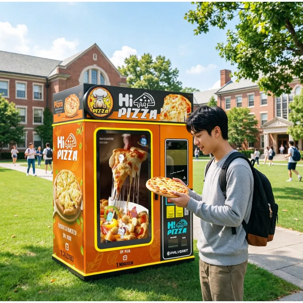 Automatic Pizza Dispenser Multi Payment System Auto Fault Alarm For Hotel Resort Shopping Mall Commercial Entertainment Places