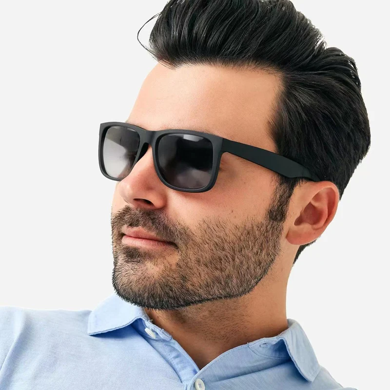 Gafas de sol clásicas de diseñador para hombre, lentes polarizadas de 54mm, color gris degradado, a la moda, 4165