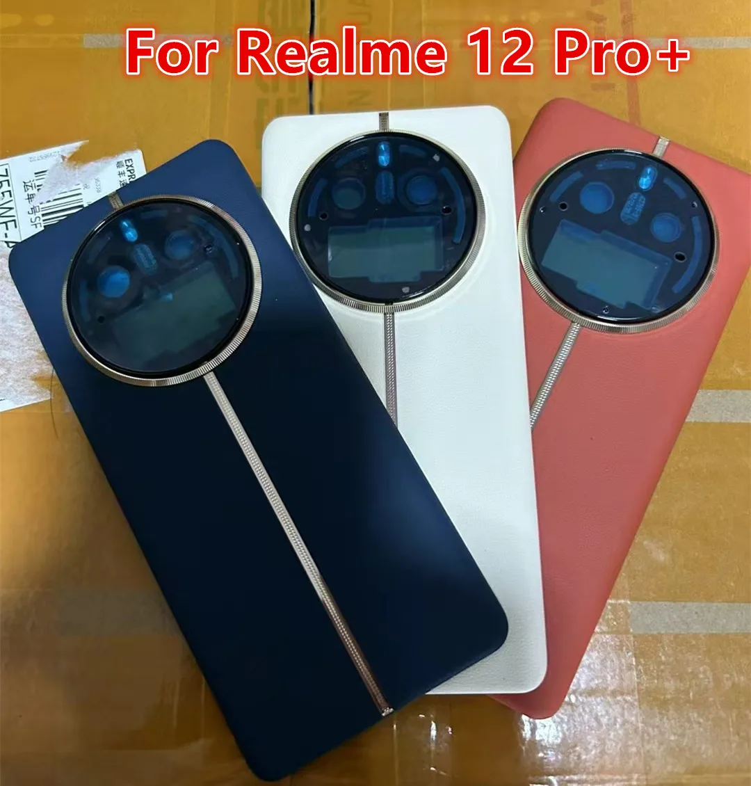 Realme12Pro+ 12Pro+ Housing For Realme 12 Pro Plus Battery Back Cover Repair Replace Door Phone Rear Case + Camera Lens