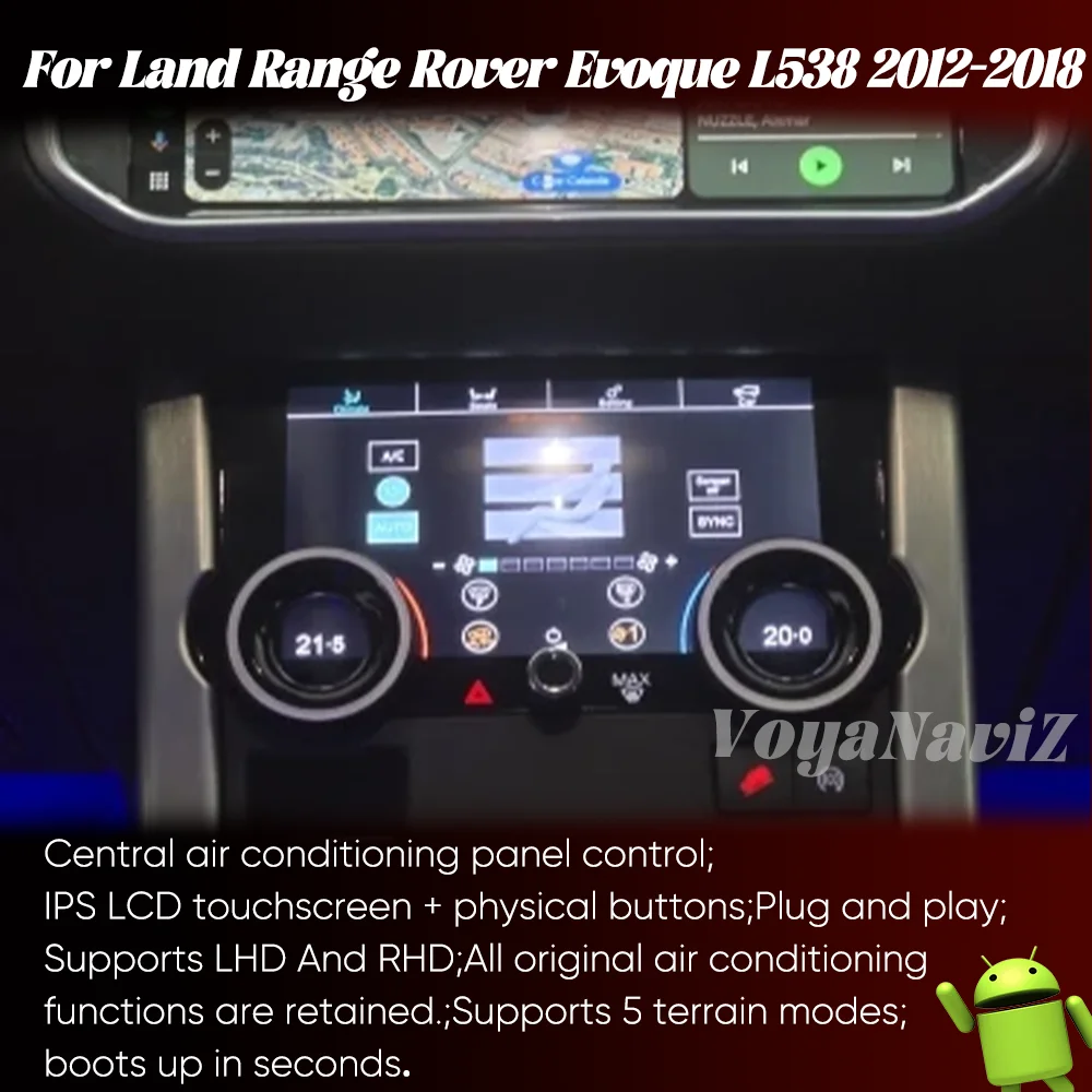 Touchscreen AC Panel For Land Range Rover Evoque L538 2012-2018 Boots Up In Seconds Plug And Play 5 Terrain Modes To Choose From