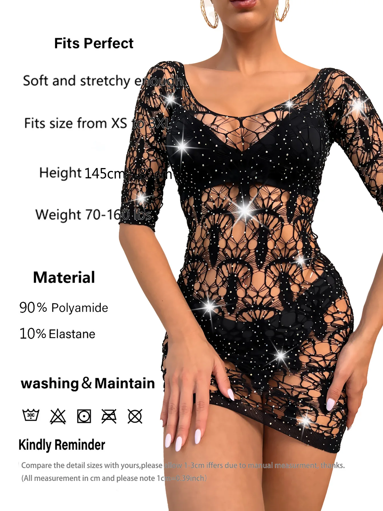 เซ็กซี่ Fishnet Plus ขนาด Babysuit ผู้หญิงเร้าอารมณ์ชุดชั้นในสื่อลามกชุดชั้นใน Teddy BodyStockings เครื่องแต่งกายเสื้อผ้า