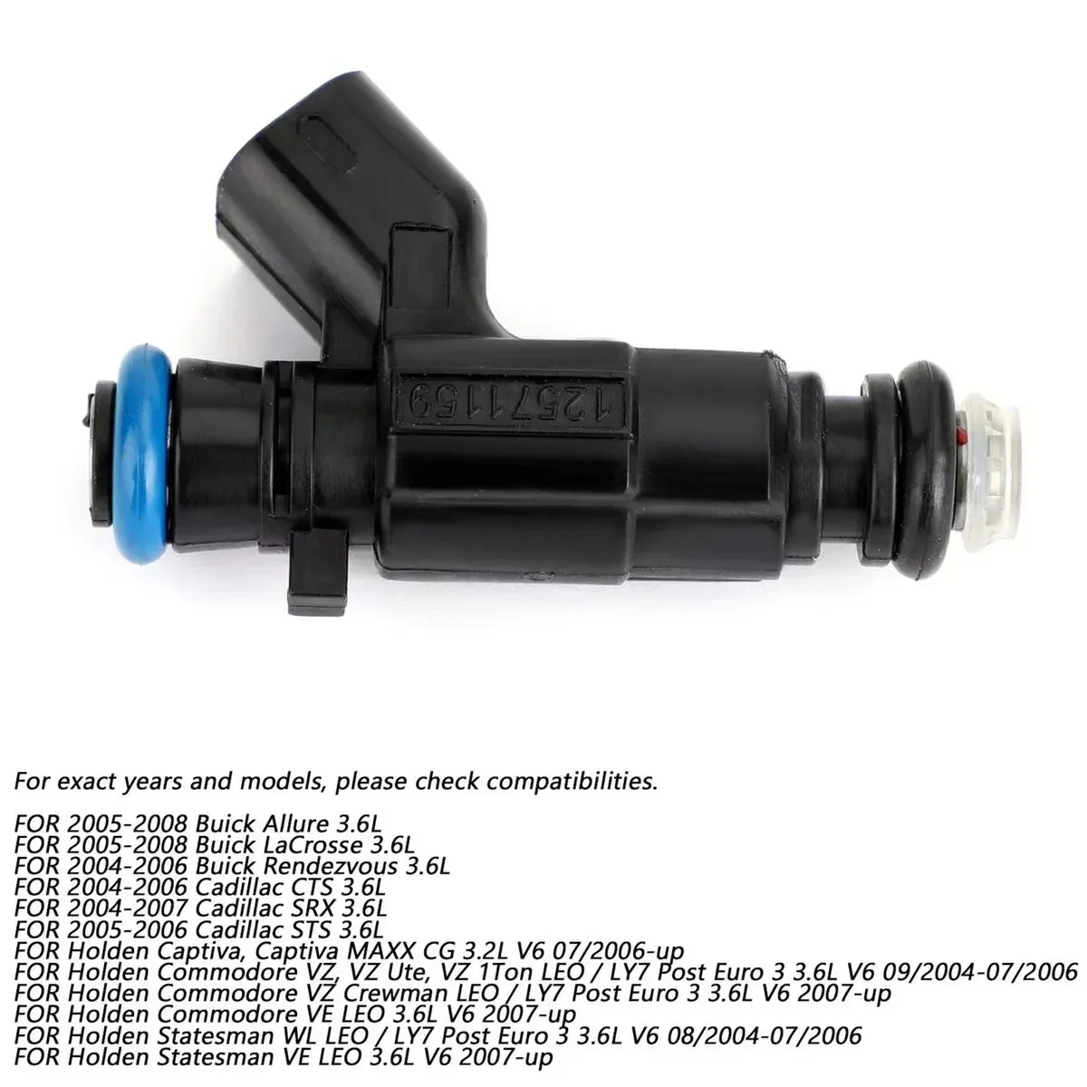 

0280156131 Fuel Injector for 2004 2005 2006 Cadillac SRX STS CTS Buick Rendezvous LaCrosse 3.6L 217-1552