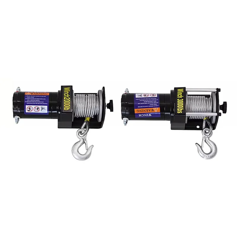 2000lb/3000lb Electric Winch for Off-Road Rescue 12V/24V ATV/UTV Steel Cable Winch Includes Wired Remote Control