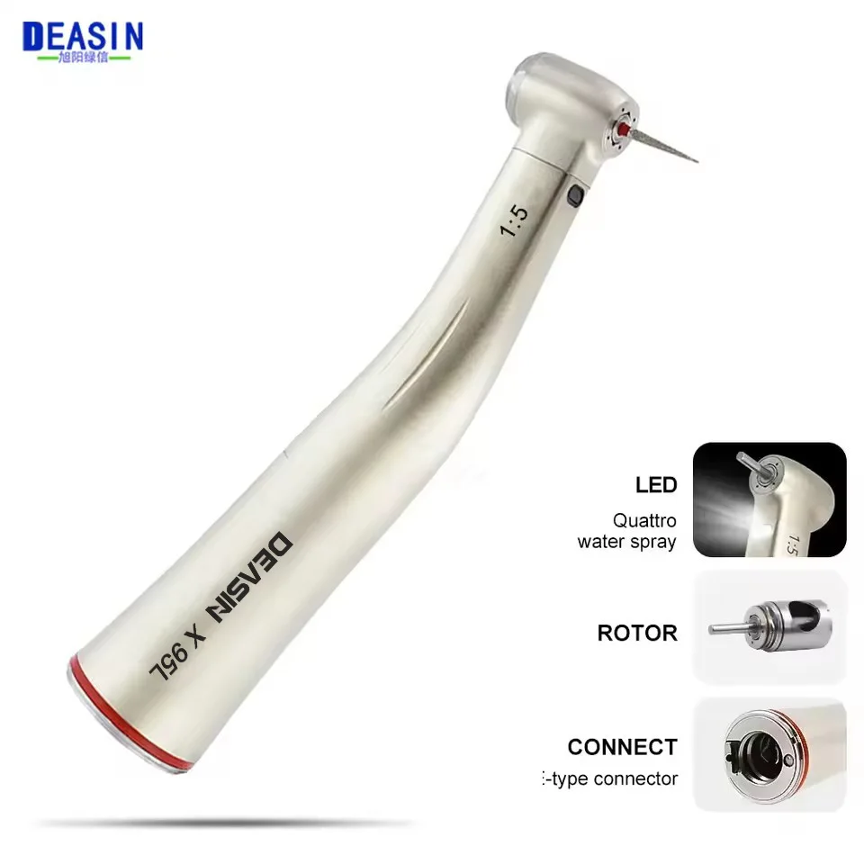 Dental-Fabrikausrüstung: Verstärktes X95L Red Ring 1:5 mit Licht-Winkelstück, Push-Button Dental-Winkelstück, medizinisch