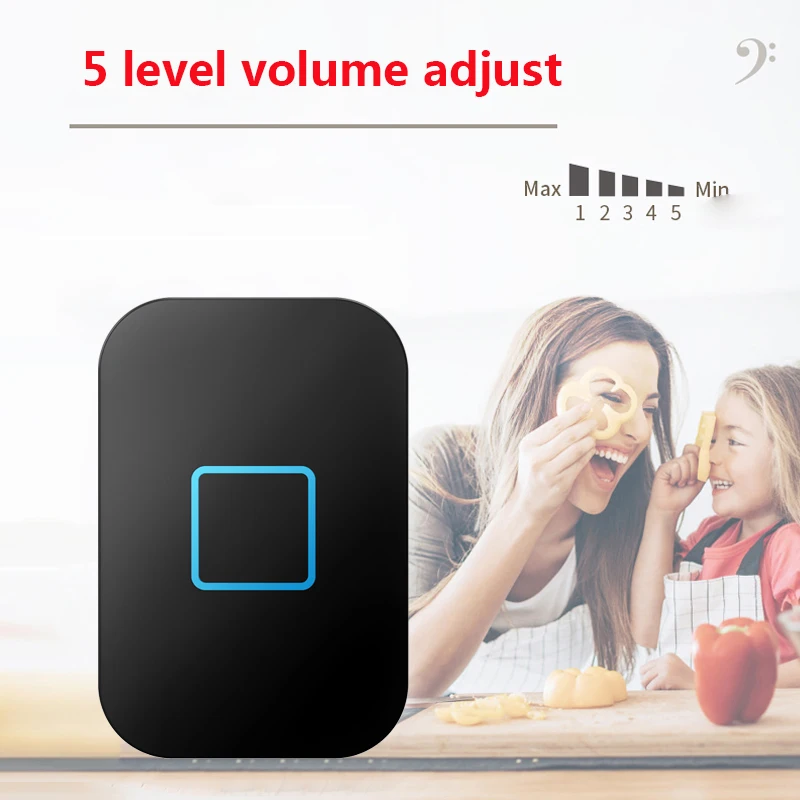 Wireless remote control doorbel 1V1 intelligent household remote doorbell, elderly pager, battery fre