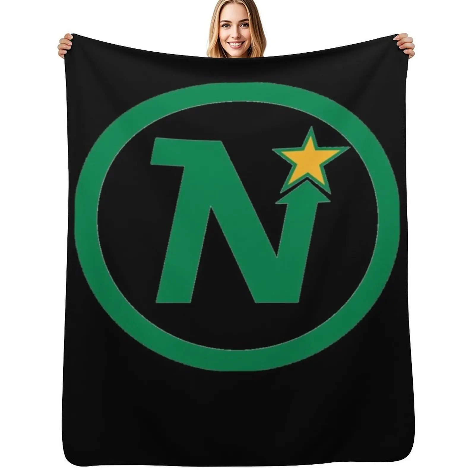 Vintage defunct hockey team minnesota north stars Throw Blanket Hairys Flannels Vintage Polar Camping warm for winter Blankets