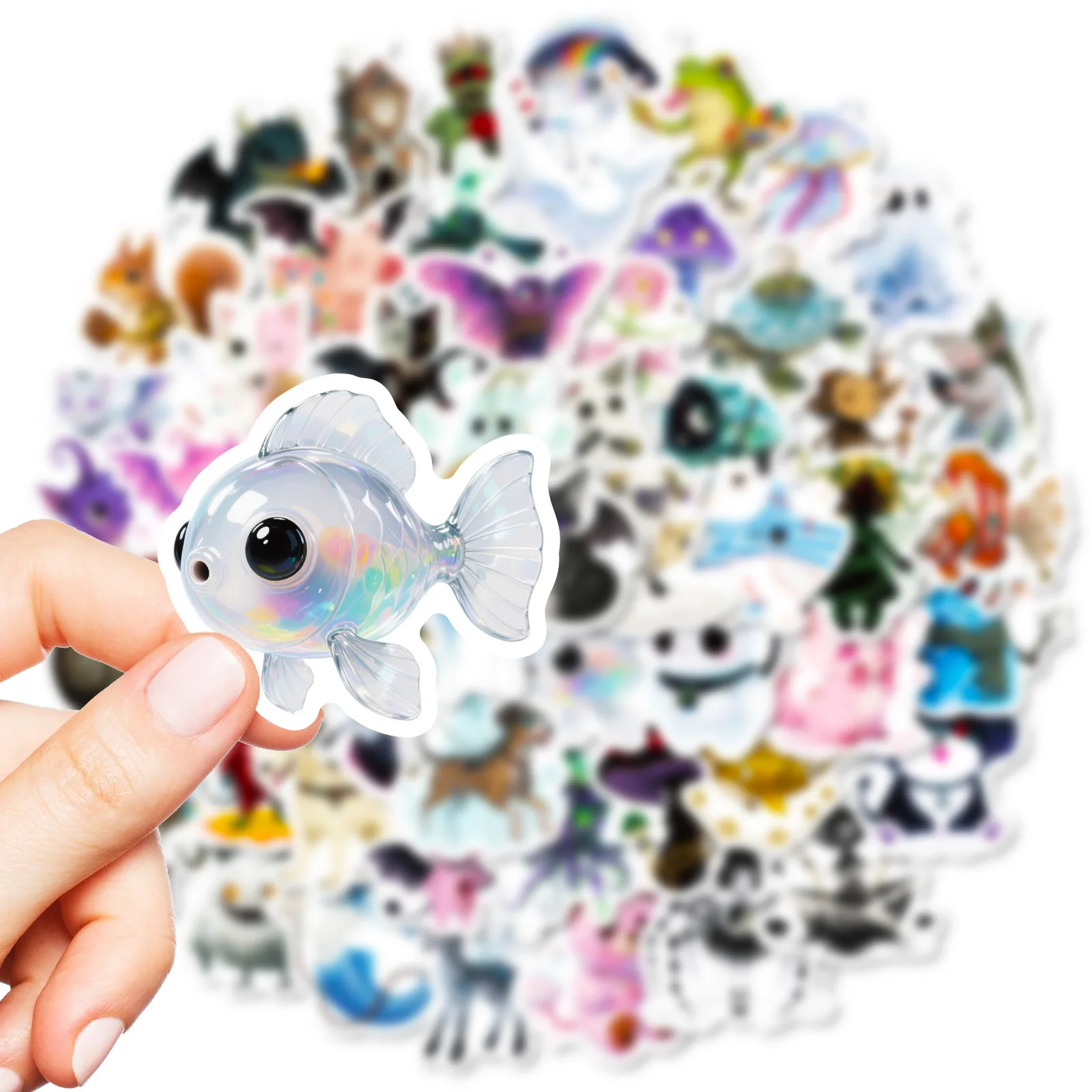 56 pçs absurd conto de fadas adesivos dos desenhos animados criatividade engraçado graffiti decoração diy notebook mala guitarra geladeira decalques