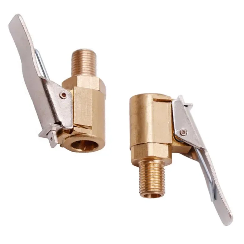 Advanced Car Tire Air Chuck Inflator Pump Valve Connector Clip-on Adapter Car Brass 8mm Tyre Wheel Valve For Inflatable Pump