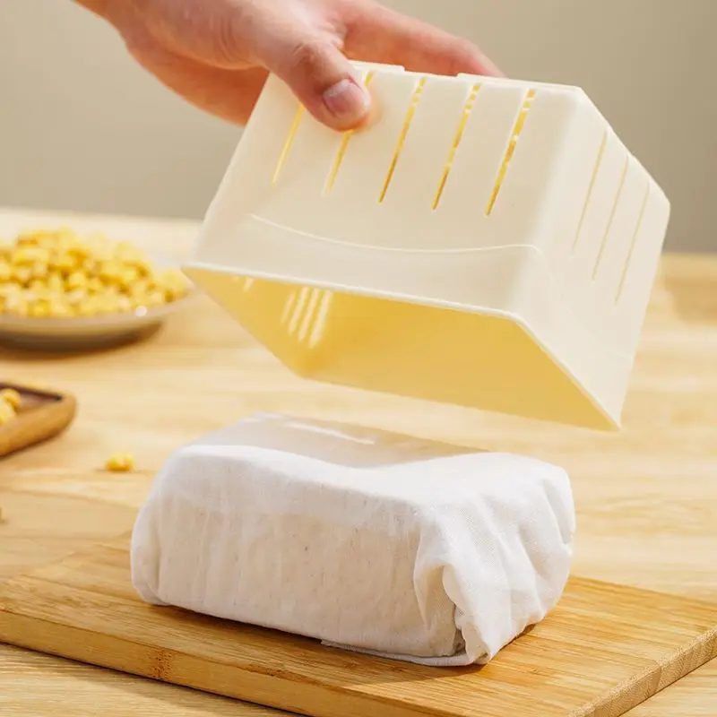 DIY Tofu Mold Kitchen Cooking Tool Set Kitchen Gadgets Homemade Plastic Tofu Press Mould Soybean Curd Tofu Making Mold