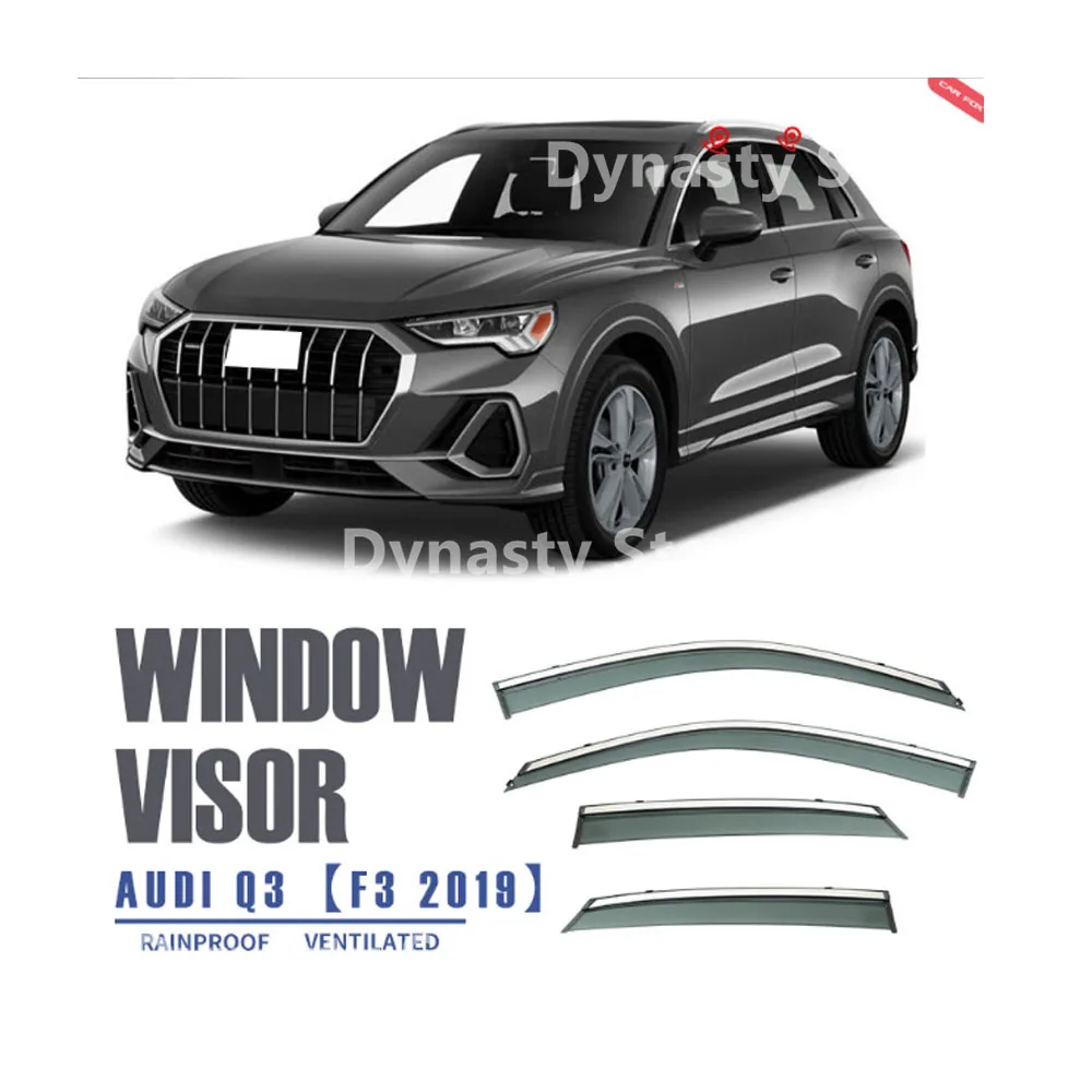 Car Window Visor Waterproof Protect Sunny Rainy Shelter Auto External Accessory For Audi Q3 2011-2020