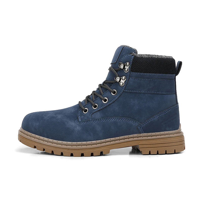 Mid Top Men Outdoor Hiking Boots Waterproof Breathable Non Slip Rubber Sole Trekking Climbing Boots