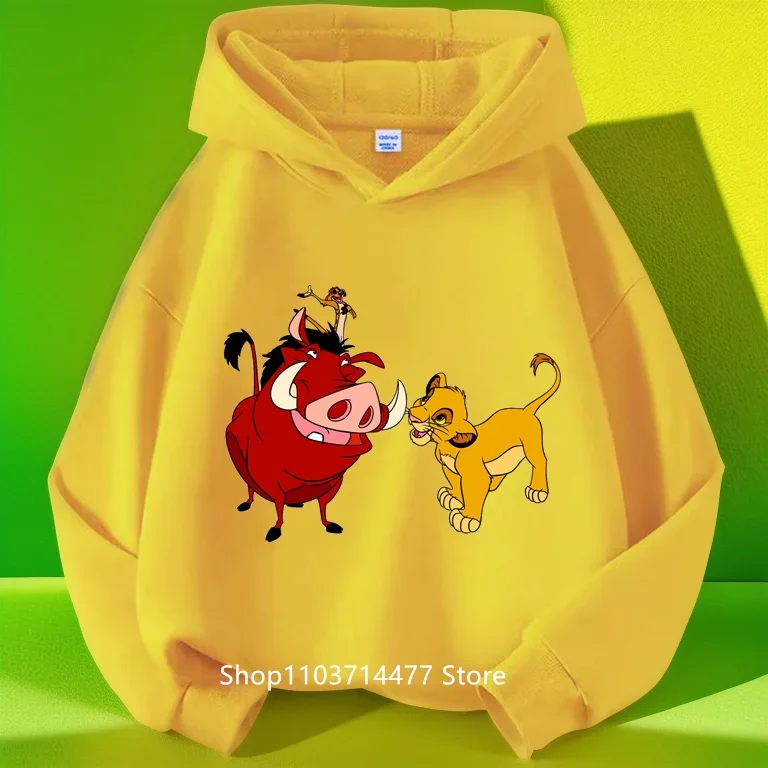 Sweat à capuche + pantalon pour enfants 2 pièces printemps et automne dessin animé roi Lion ensemble de vêtements pour enfants #2