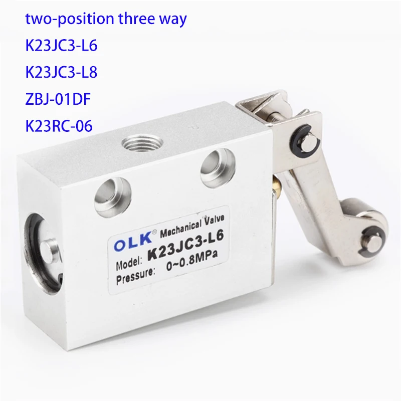 OLK Pneumatic Valve K23JC3-L6-8 Two Position Three-Way ZBJ-01DF Paper Cup Machine Travel Switch K23RC-06