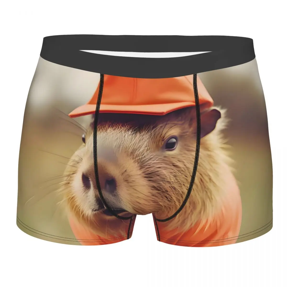 Custom Funny Capybara Popular Animals PatternUnderwear Men Breathable Boxer Briefs Shorts Panties Soft Underpants For Homme