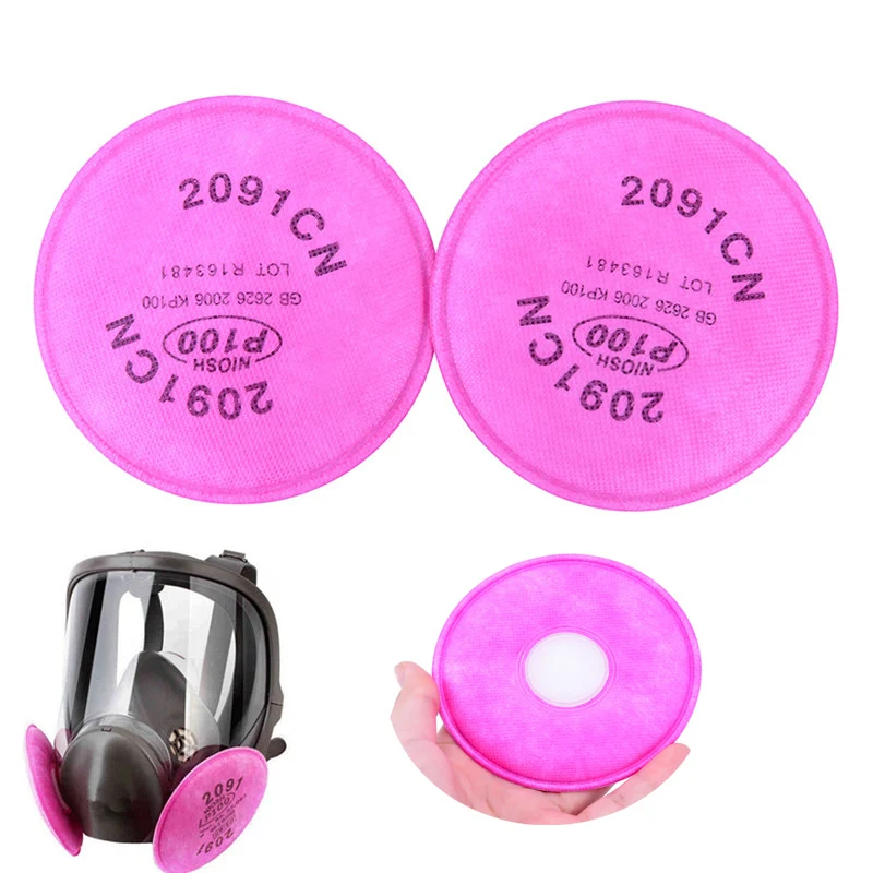 2Pcs 2091 Particulate Filter P100 for 5000 6000 7000 Series Facepiece Respirator